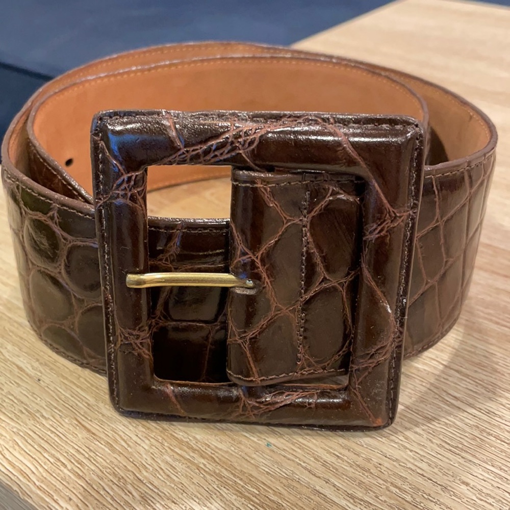 Coach genuine leather brown belt - barely worn!